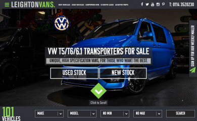 leightonvans.co.uk screenshot