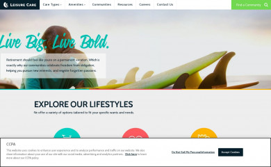 leisurecare.com screenshot