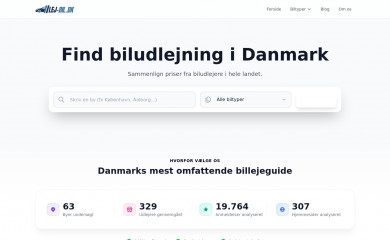 lej-bil.dk screenshot