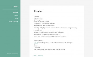 lelux.fi screenshot