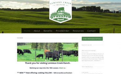 lemieuxcreekranch.com screenshot