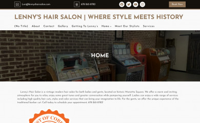 lennyshairsalon.com screenshot
