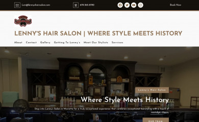 lennyshairsalon.com screenshot