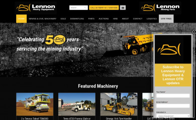 lennonheavyequipment.com.au screenshot