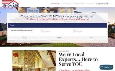 lendmarkhomeassist.com screenshot