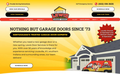 lewisdoorservice.com screenshot