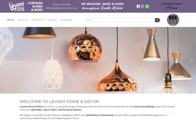 levanthome.co.za screenshot