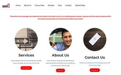levelupdrivingschool1.com screenshot