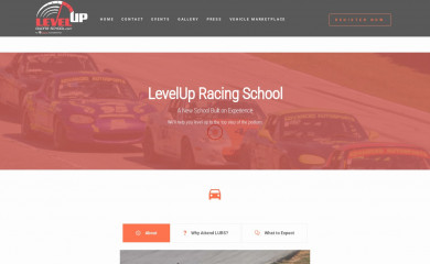 levelupracingschool.com screenshot
