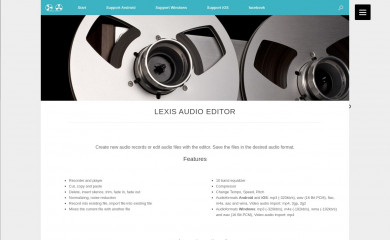 lexisaudioeditor.com screenshot