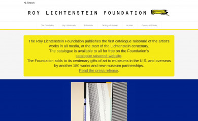 lichtensteinfoundation.org screenshot