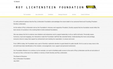 lichtensteinfoundation.org screenshot