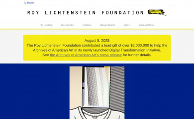 lichtensteinfoundation.org screenshot