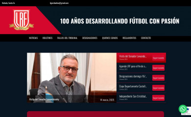 ligarafaelinadefutbol.com screenshot
