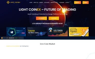 lightcoinex.com screenshot