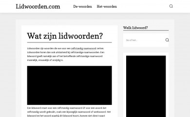 lidwoorden.com screenshot