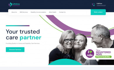 lifetimecomfort.com.au screenshot