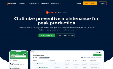 limblecmms.com screenshot