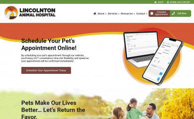lincolntonanimalhospital.com screenshot