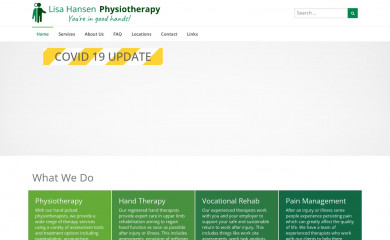 lisahansenphysio.co.nz screenshot