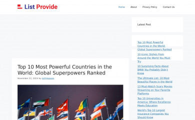 listprovide.com screenshot