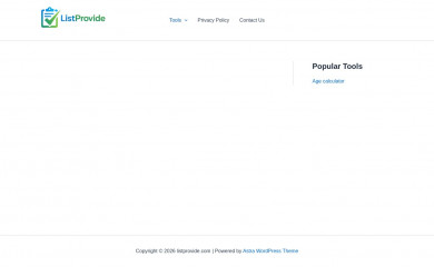 listprovide.com screenshot