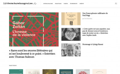 litteraturehongroise.fr screenshot
