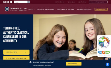 livingstonclassicalacademy.org screenshot