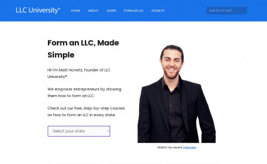llcuniversity.com screenshot