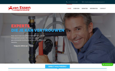 loodgietersbedrijfvanessen.nl screenshot