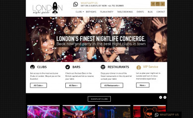 londonnightguide.com screenshot