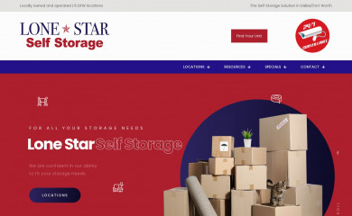lonestarselfstorage.com screenshot