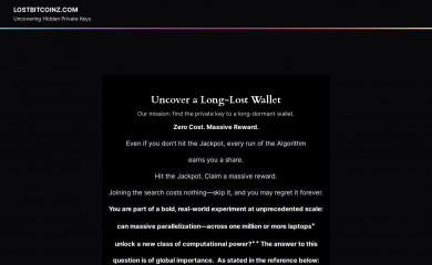 lostbitcoinz.com screenshot