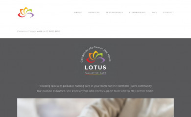 lotuspalliativecare.com.au screenshot