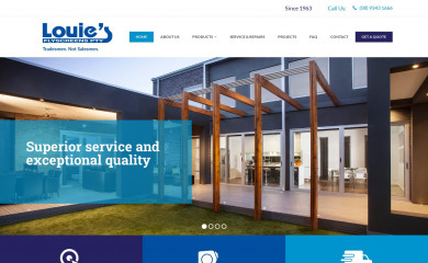 louiesflyscreens.com.au screenshot
