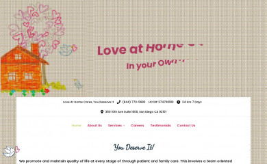 loveathomecares.com screenshot