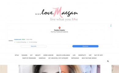 lovemaegan.com screenshot