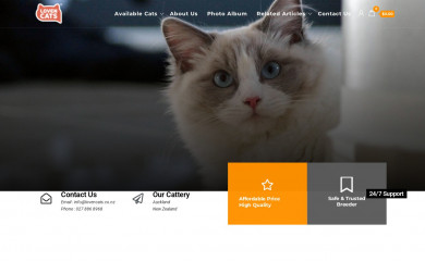 lovencats.co.nz screenshot