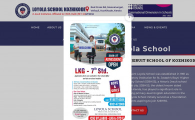 loyolaschoolkozhikode.in screenshot