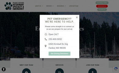 pugetsoundvetspecialists.com screenshot