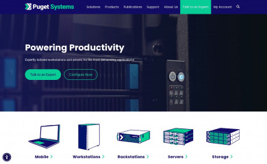 pugetsystems.com screenshot