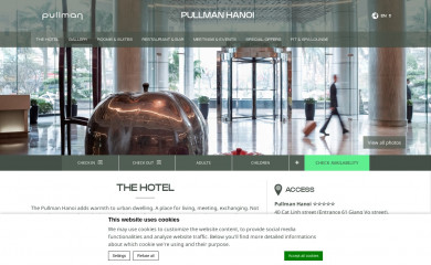pullman-hanoi.com screenshot