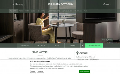 pullmanrotorua.com screenshot