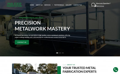 pulsedfabrication.com.au screenshot