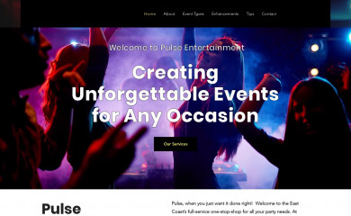 pulseyourparty.com screenshot
