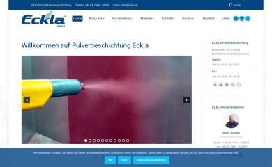 pulverbeschichtung-eckla.de screenshot