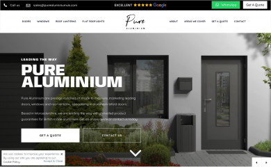 purealuminiumuk.com screenshot