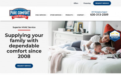 purecomfort-hvac.com screenshot