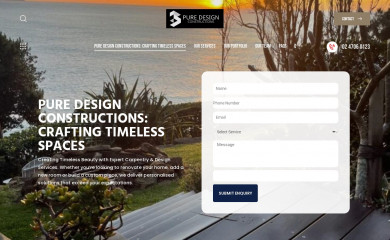 puredesignconstructions.com.au screenshot