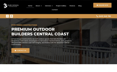 puredesignconstructions.com.au screenshot